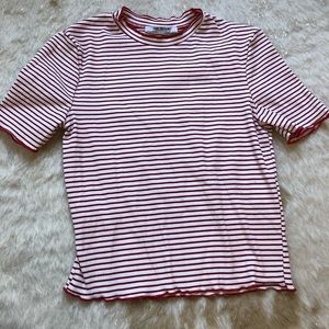 red striped Zara shirt